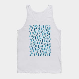 Blue Raindrops Tank Top